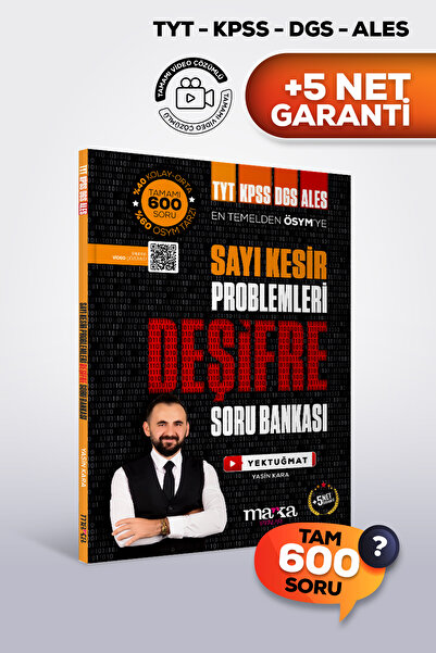 Marka Yayınları TYT KPSS DGS ALES Sayı Kesir Problemleri DEŞİFRE Soru Bankası...