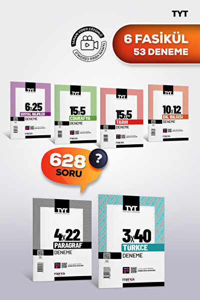 Marka Yayınları Tyt Sözel Tamamı Video Çözümlü Deneme Seti 6 Deneme Kitapçığı...