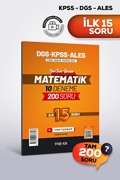 Marka Yayınları Dgs Kpss Ales Matematik Ilk 15 Soru 10 Deneme Tamamı Çözümlü ...