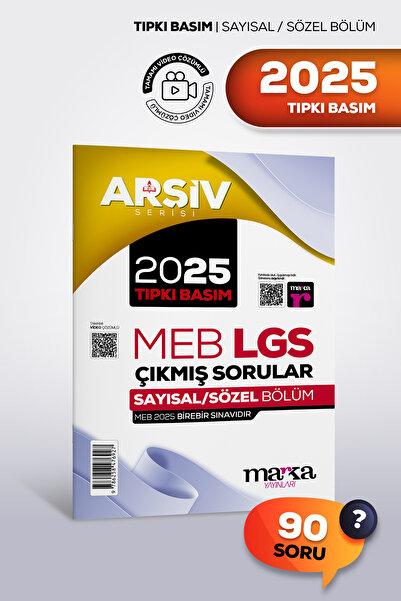 Marka Yayınları 2025 LGS 8. Sınıf Tıpkı Basım Çıkmış Sorular | Video Çözümlü ...
