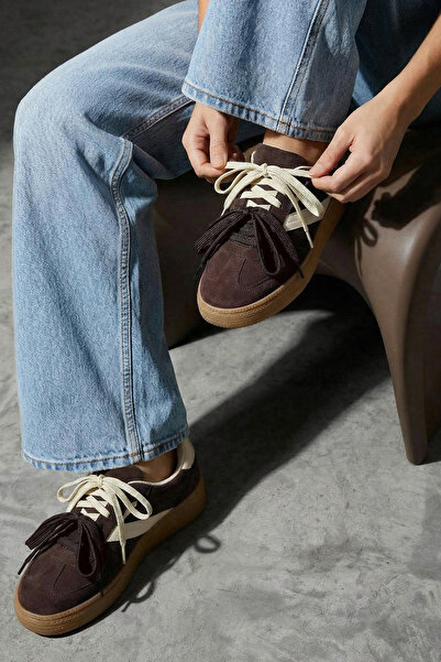 TRENDYOL SHOES Σκούρο καφέ Γυναικεία ρετρό αθλητικά παπούτσια διπλής χρήσης μ...