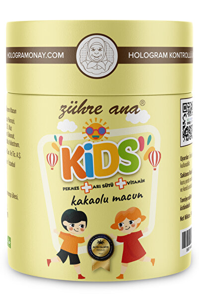 Zühre Ana Kids Arı Sütü Pekmez Bal ve Vitamin Katkılı Kakaolu Macun 240 gr