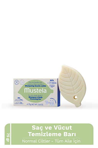 Mustela %94 Doğal İçeriki Organik Avokado Yağı İçeren Katı Şampuan Saç Yüz Vü...