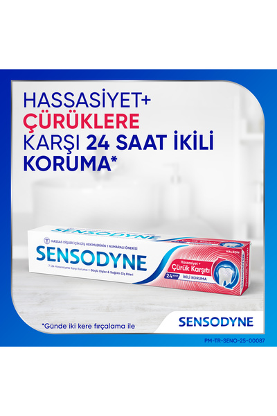 Sensodyne Hassasiyet + Çürüklere Karşı Koruma Diş Macunu 75ml
