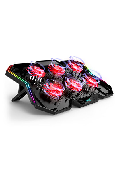 Rampage Ad-rx44 X-gale 6 Fanlı Rgb 7 Kademeli Lcd Göstergeli Notebook Soğutuc...