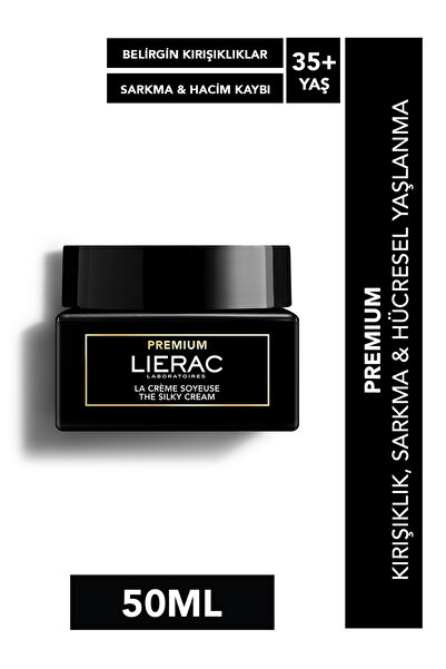 Lierac PREMIUM The Silky Cream 50 ml – Yaşlanma Karşıtı İpeksi Günlük Bakım +...