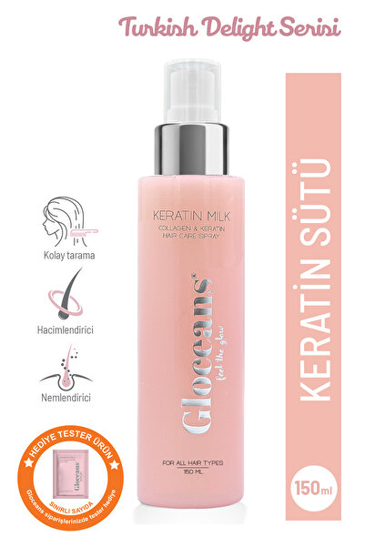 gloceans feel the glow Turkish Delight Keratin Kolajen Saç Bakım Sütü