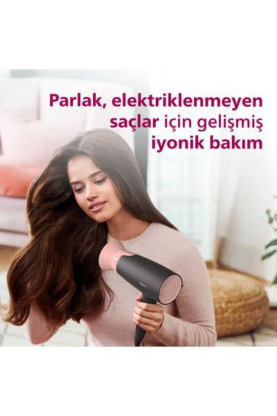 Philips 3000 Serisi Saç Kurutma Makinesi, 2100w, 6 ısı & hız ayarı, ThermoProtect aparatı, BHD350/06