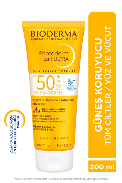 Bioderma Photoderm Lait SPF50+ Güneş Koruyucu Krem 200 ml