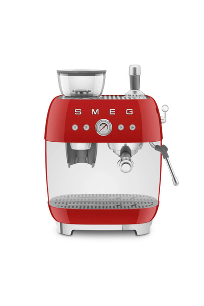 SMEG EGF03RDEU Ръчна еспресо машина с мелачка, 1650W, 20 бара, червен