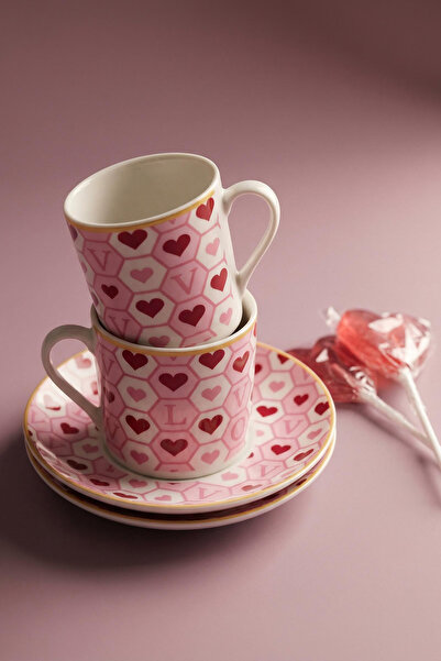TRENDYOLMİLLA HOME Набір порцелянових кавових чашок на 2 особи до Дня закохан...