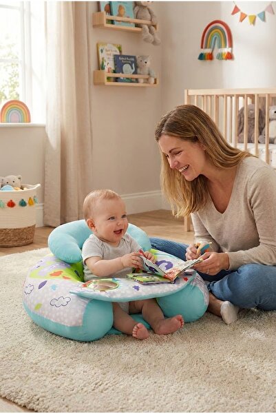 Wellgro Funny Animals Sırt Destekli Yer Minderi Mavi