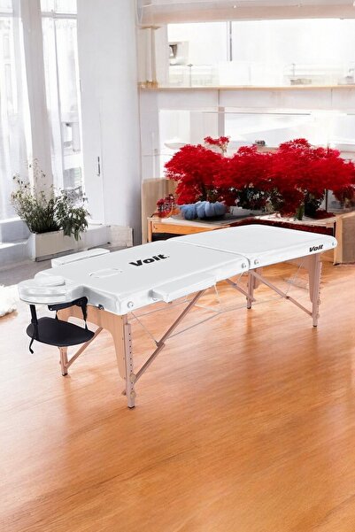 Voit 55003 Beyaz Çanta Şeklinde Katlanabilir Masaj Masası Kılıf Hediyeli