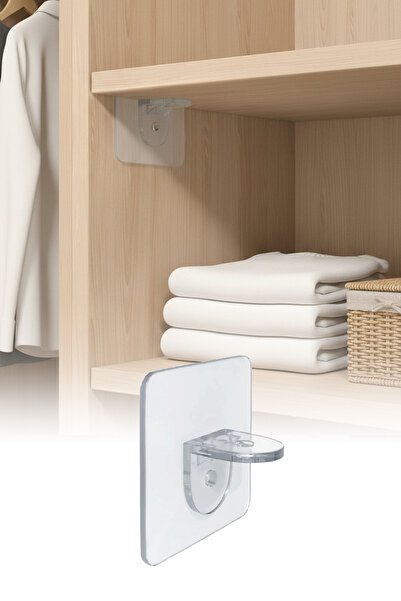 omilife 12 Adet Pratik Raf Tutucu ve Destekleyici – Dolap İçi Raf Ayırıcı Por...