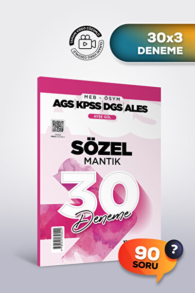 Marka Yayınları MEB AGS DGS ALES 2026 Sözel Mantık 30 Deneme