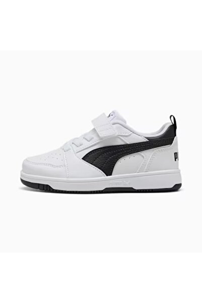 Puma Pantofi sport albi pentru copii Rebound V6 (397419-01)