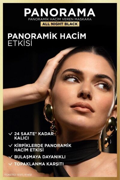 L'Oreal Paris L'Oréal Paris Panorama Hacim Veren Maskara All Night Black - Siyah