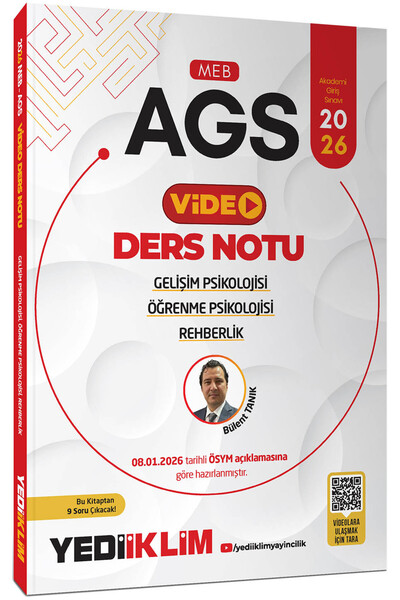 Yediiklim Yayınları 2026 MEB AGS Gelişim Psikolojisi Öğrenme Psikolojisi ve R...