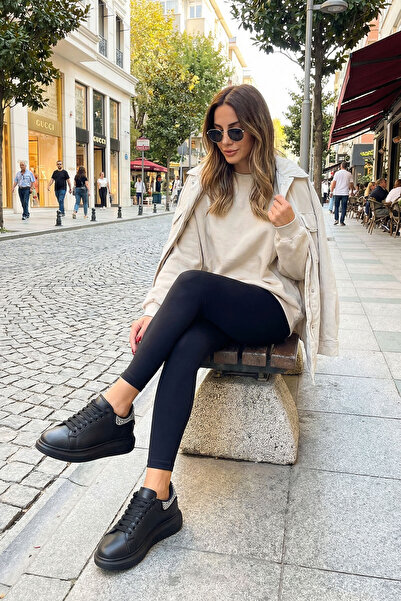 SOHO Schwarz-Schwarzer Damen-Sneaker 20839