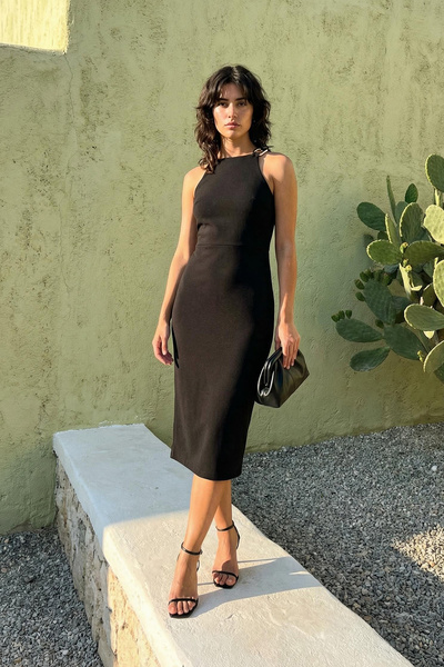 Trendyol Collection Accesoriu Fustă Creion neagră Rochie Detaliata - TWOSS23E...