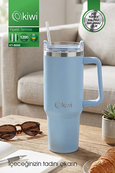 Kiwi Kt-8660 Pipetli Termos Bardak 1,2 Lt Sıcak ve Soğuk