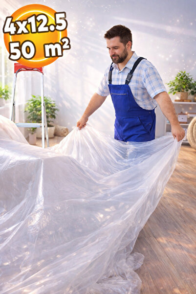 Badem10 Hışır Örtü (4X12.5 METRE) 50 Metrekare Koruyucu Koruma Boya Badana Na...