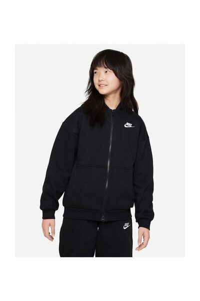 Nike Детски суитшърт NIKE CLUB FLC OVRSZD FZ LBR - FD2931010