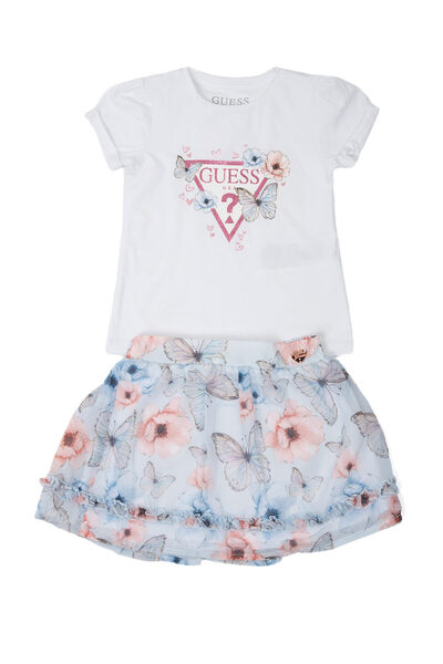 Guess SET TRIČKO SS + ŠATKA Z ŠIFÓNU