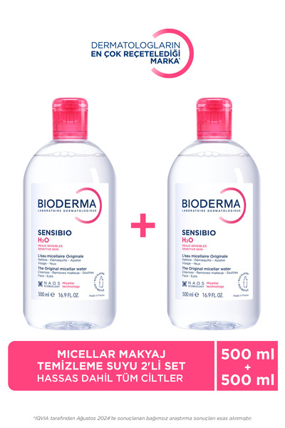 Bioderma Sensibio H2O Temizleme Suyu 500 ml İkiz Set