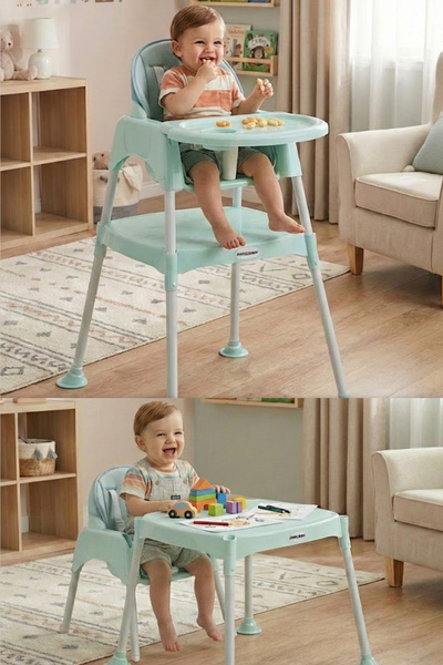 Wellgro Pretty 3in1 Çalışma Masalı Mama Sandalyesi Mint