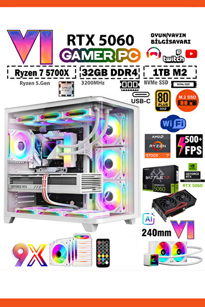 Zeiron Mirage X50 Pro White RTX5060 8GB ∣ R7 5700X ∣ 32GB RAM ∣ 1TB M.2 SSD S...