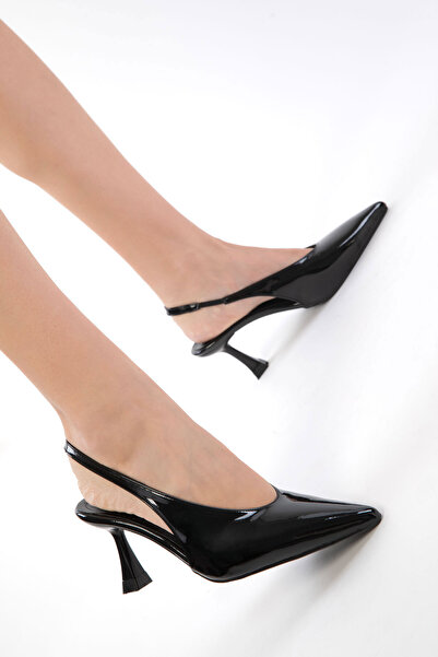 SOHO Pantofi clasici cu toc pentru femei din piele lacuita neagra 21264