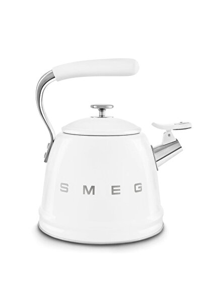 SMEG 50's Style Beyaz Set Üstü Düdüklü Kettle 2.3 Lt