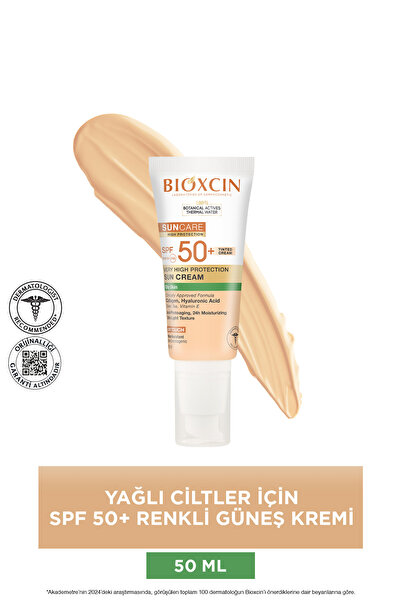 Bioxcin Suncare Yağlı Ciltler İçin Renkli Güneş Kremi SPF50+ 50ml