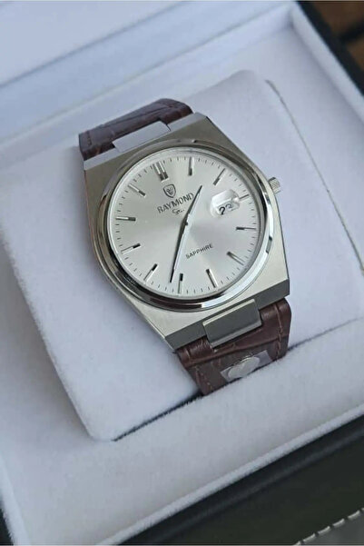 Raymond ساعة يد رجالية RYM-633061-SLIM-SS-BRW-W