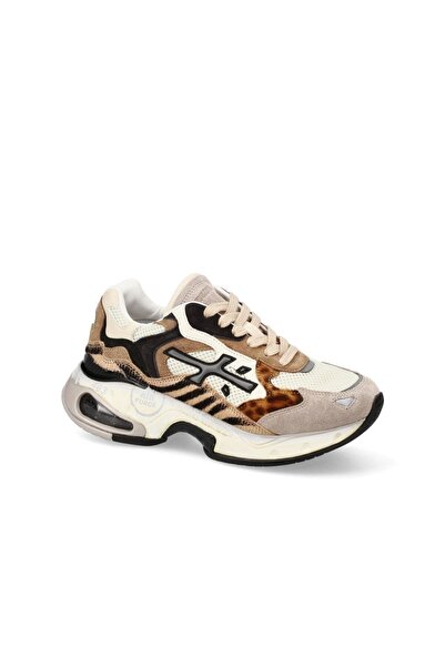 Premiata Sharkyd Beige Women's Leopard Leather Sneaker