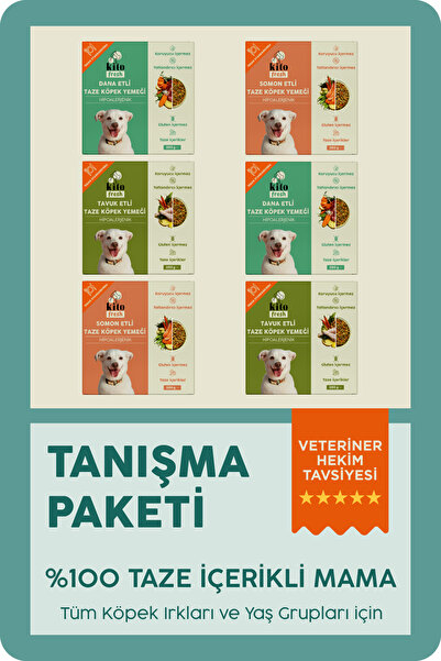 kito Fresh Köpekler için %100 Taze İçerikli Mama Tanışma Paketi
