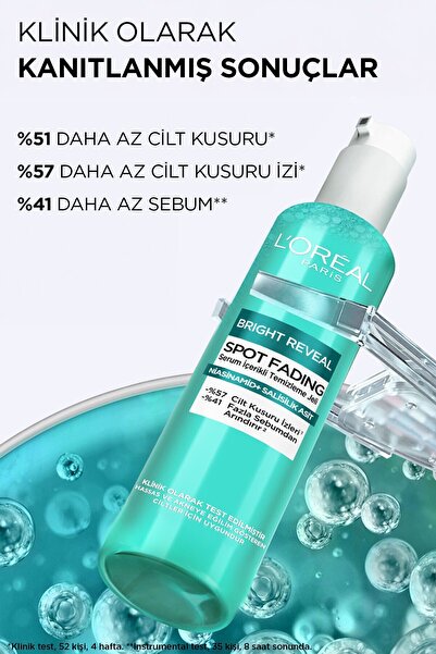 L'Oreal Paris Bright Reveal Cilt Kusuru İzi Karşıtı, Serum İçerikli Temizleme Jeli Niasinamid+Salisilik Asit 150ml