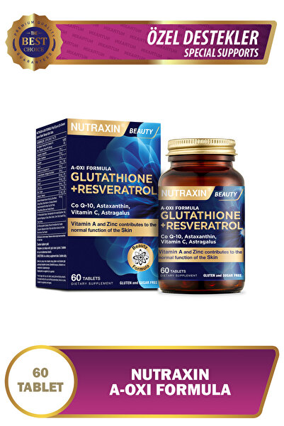 Nutraxin A-Oxi Formula Glutathione + Resveratrol 60 Tablet | Astaksantin, CoQ...