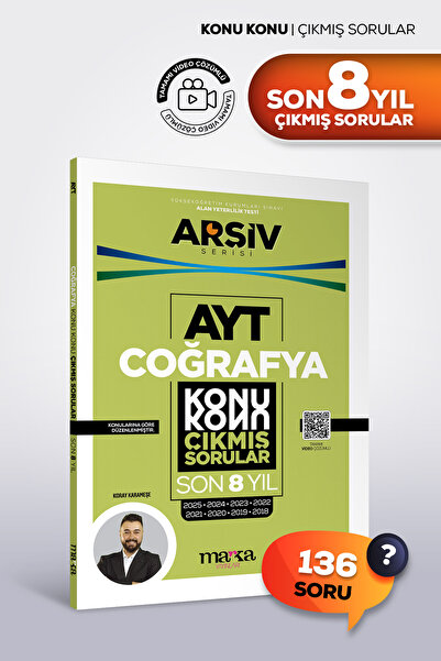 Marka Yayınları AYT COĞRAFYA Son 8 YIL Konu Konu Çıkmış Sorular Tamamı Çözüml...