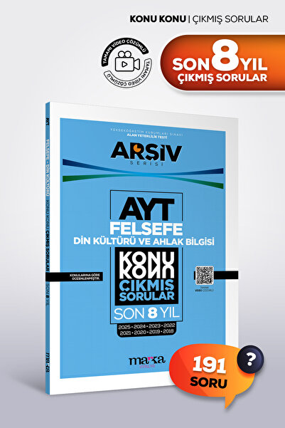 Marka Yayınları AYT Din Kültürü, Felsefe Son 8 YIL Konu Konu Çıkmış Sorular T...