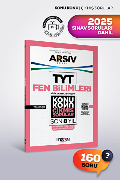 Marka Yayınları TYT FEN BİLİMLERİ Son 8 Yıl Çıkmış Sorular Konu Konu | Tamamı...