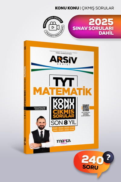 Marka Yayınları TYT MATEMATİK Son 8 Yıl Çıkmış Sorular Konu Konu | Tamamı Vid...