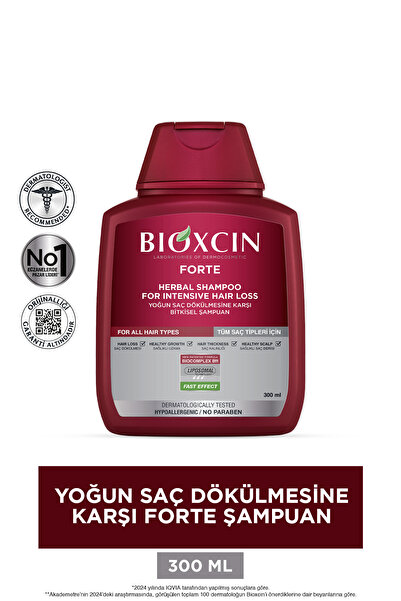 Bioxcin Forte 300 ml Şampuan - Yoğun Dökülme Şampuanı Tüm Saç Tipleri