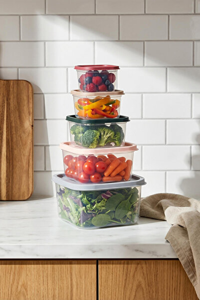 TRENDYOLMİLLA HOME 6-Piece Storage Container Set 1.5 Lt, 0.88 Lt, 0.50 Lt, 0....