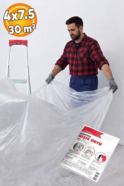 Badem10 Hışır Örtü (4X7.5 METRE) 30 Metrekare Koruyucu Koruma Boya Badana Nay...