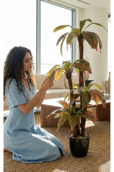 Yapay Çiçek Deposu Bodur Yapay Ağaç Cordyline 120 Cm Model 1