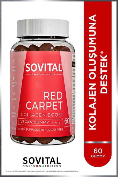 SOVITAL Red Carpet Yaşlanma Karşıtı Collagen Boost – Hyalüronik Asit, C Vitam...