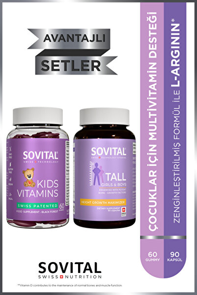 SOVITAL Tall Boy Uzamasına Yardımcı Vitamin + Kids Çocuk Vitamini