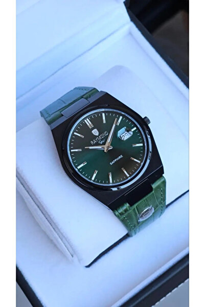 Raymond ساعة يد رجالية RYM-633061-SLIM-BK-GREEN
